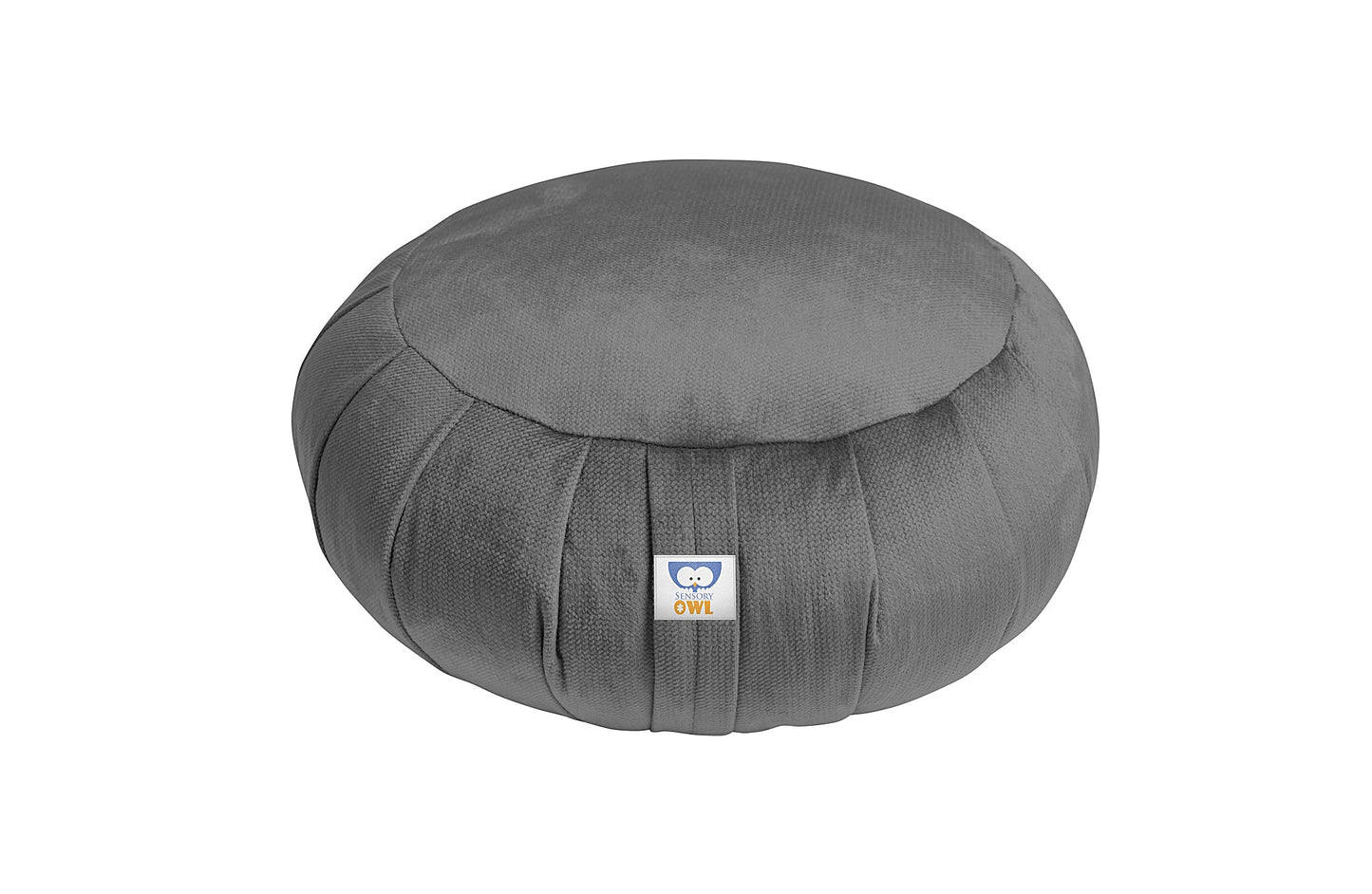 graphite velvet zafu pillow | sensory owl