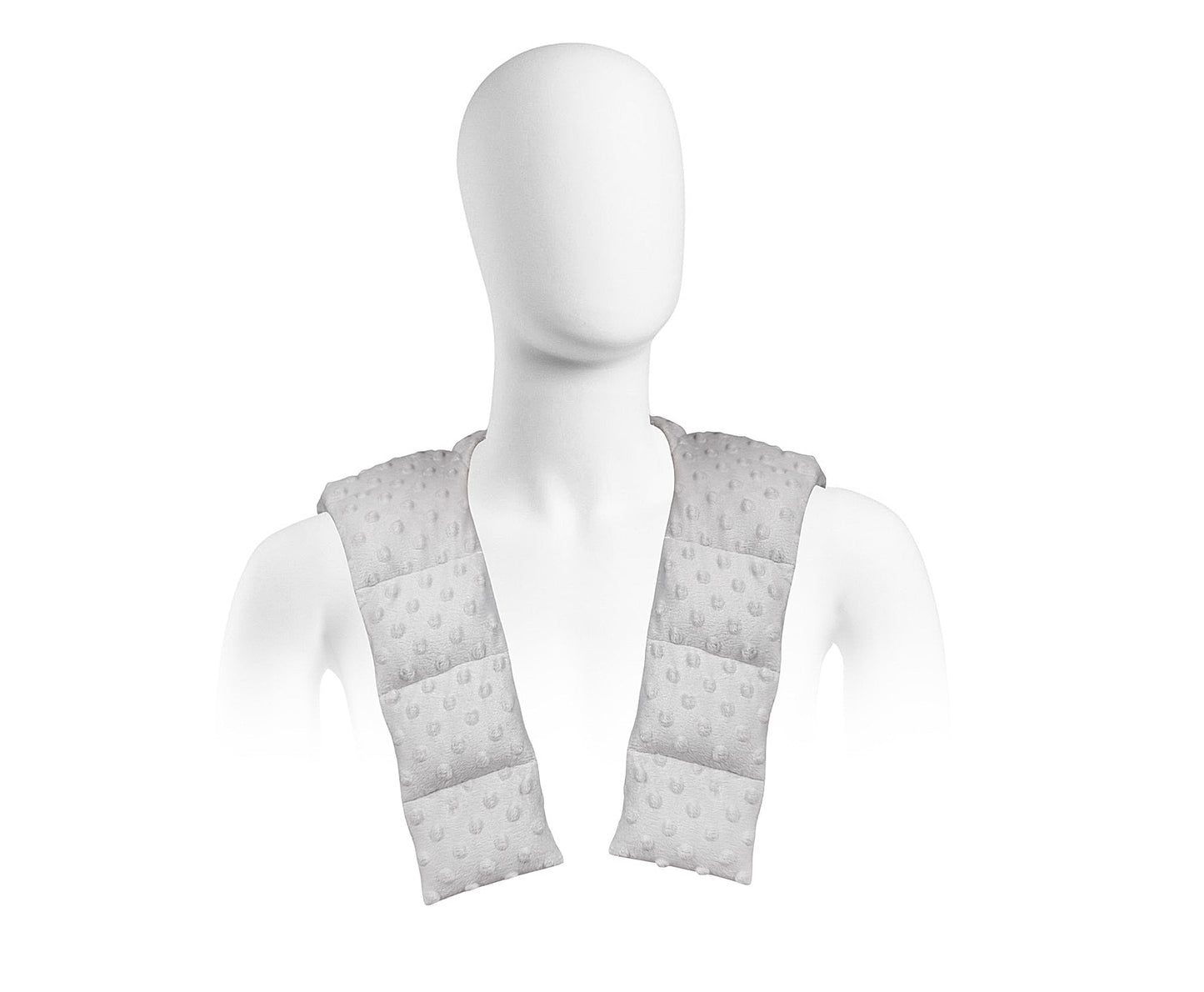 long minky weighted collar  in light grey shade made by sensory owl