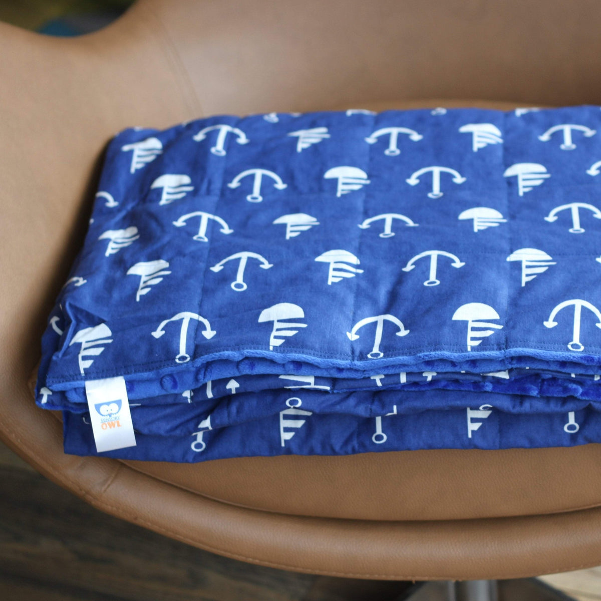 MARINE MINKY WEIGHTED BLANKET SENSORY BLANKET