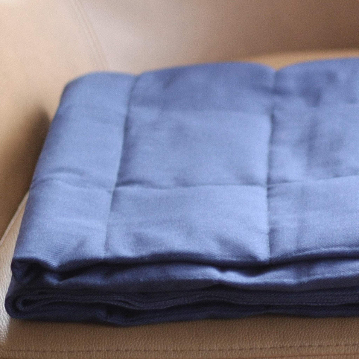 NAVY BLUE COTTON WEIGHTED BLANKET SENSORY BLANKET THERAPY AIDS