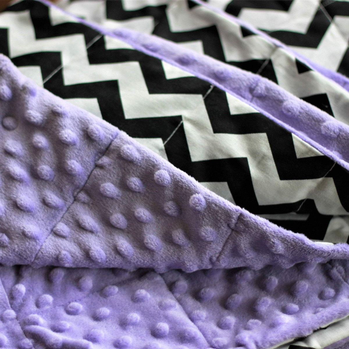 ZIG ZAG MINKY WEIGHTED BLANKET SENSORY BLANKET