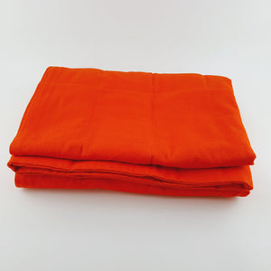 orange cotton weighted blanket