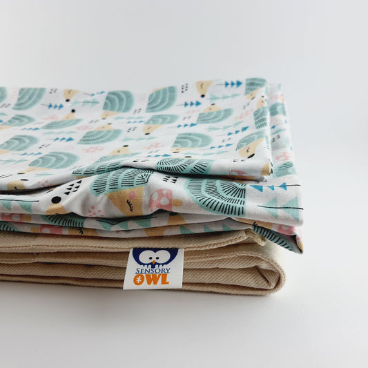 90x120cm, Natural Cotton & Free Hedgehog Cover+ Pillowcase, 2kg