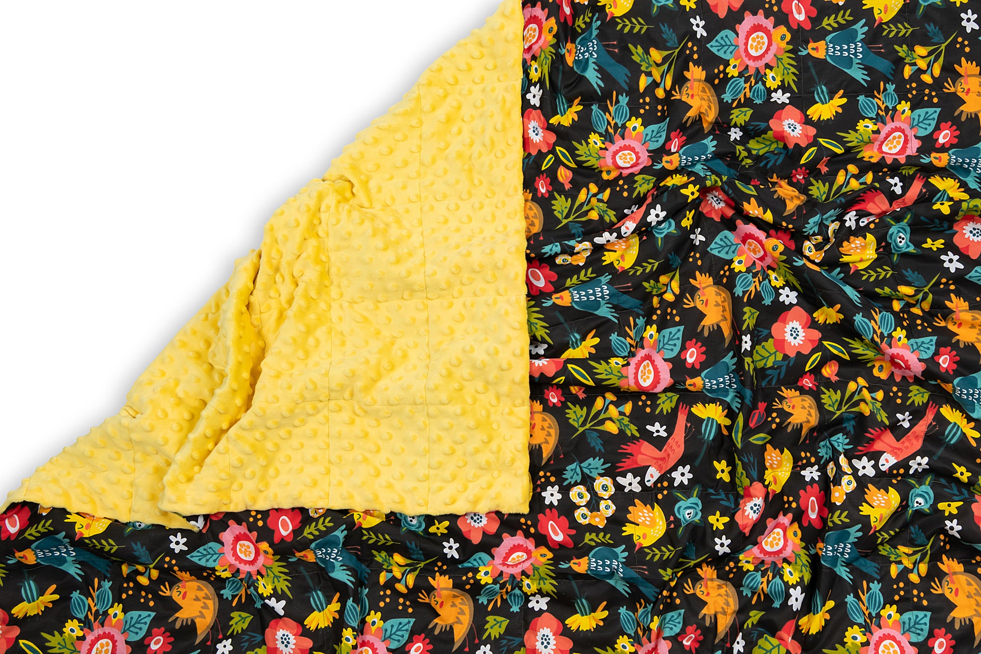 BIRDS 'N' FLOWERS WEIGHTED BLANKET full length