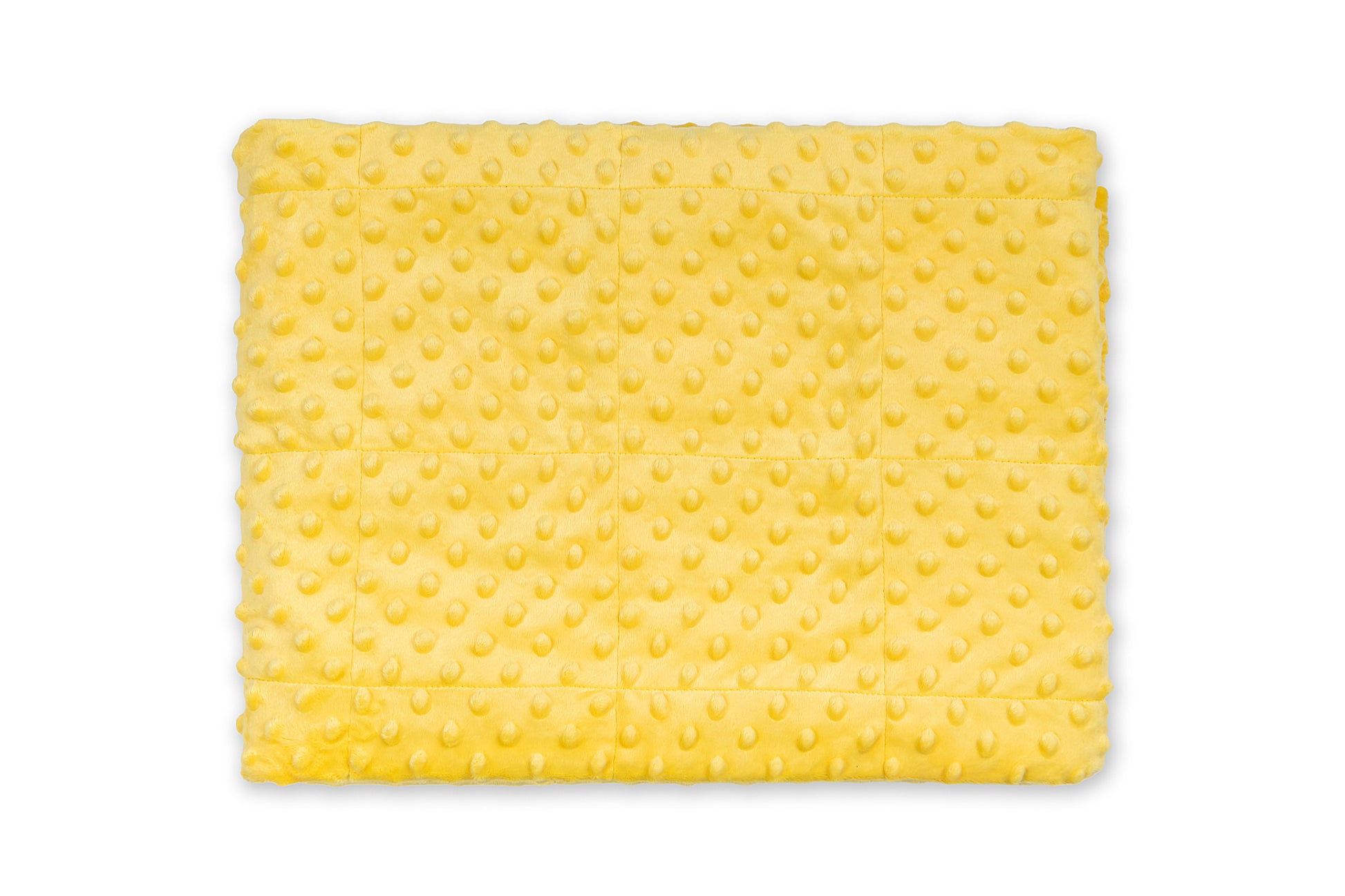 BIRDS 'N' FLOWERS WEIGHTED BLANKET plush backing in mustard shade
