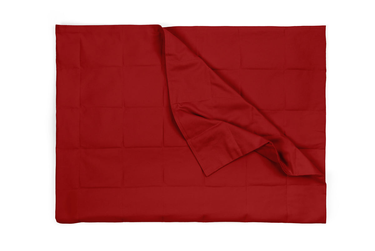 RED COTTON WEIGHTED BLANKET