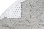 GREY STARS WEIGHTED BLANKET full length velvet side