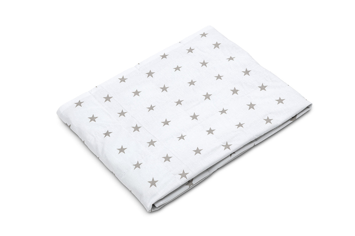 GREY STARS WEIGHTED BLANKET side 