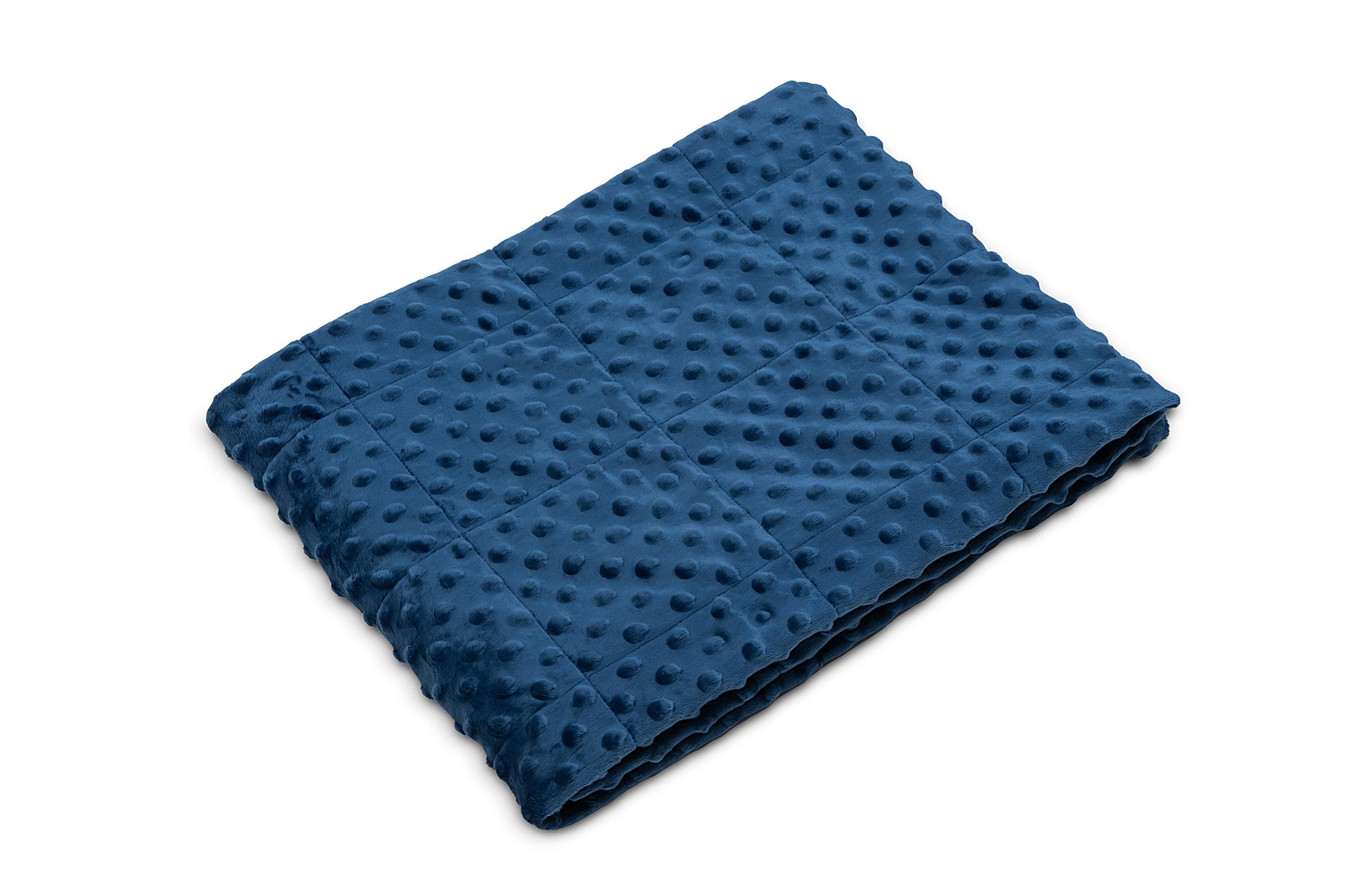 navy plush backing of MANDALA WEIGHTED BLANKET