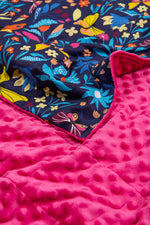 SUMMER MEADOW COTTON TOP WEIGHTED BLANKET plush close up