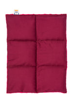Plush Comfort Weighted Lap Pad - maroon cotton side