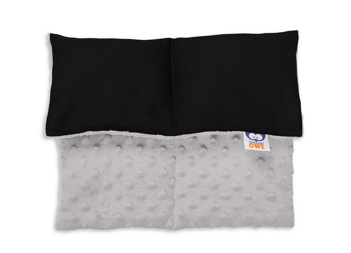 Plush Comfort Weighted Lap Pad -black and grey colour