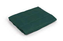Load image into Gallery viewer, bottle green cotton weighted blanket