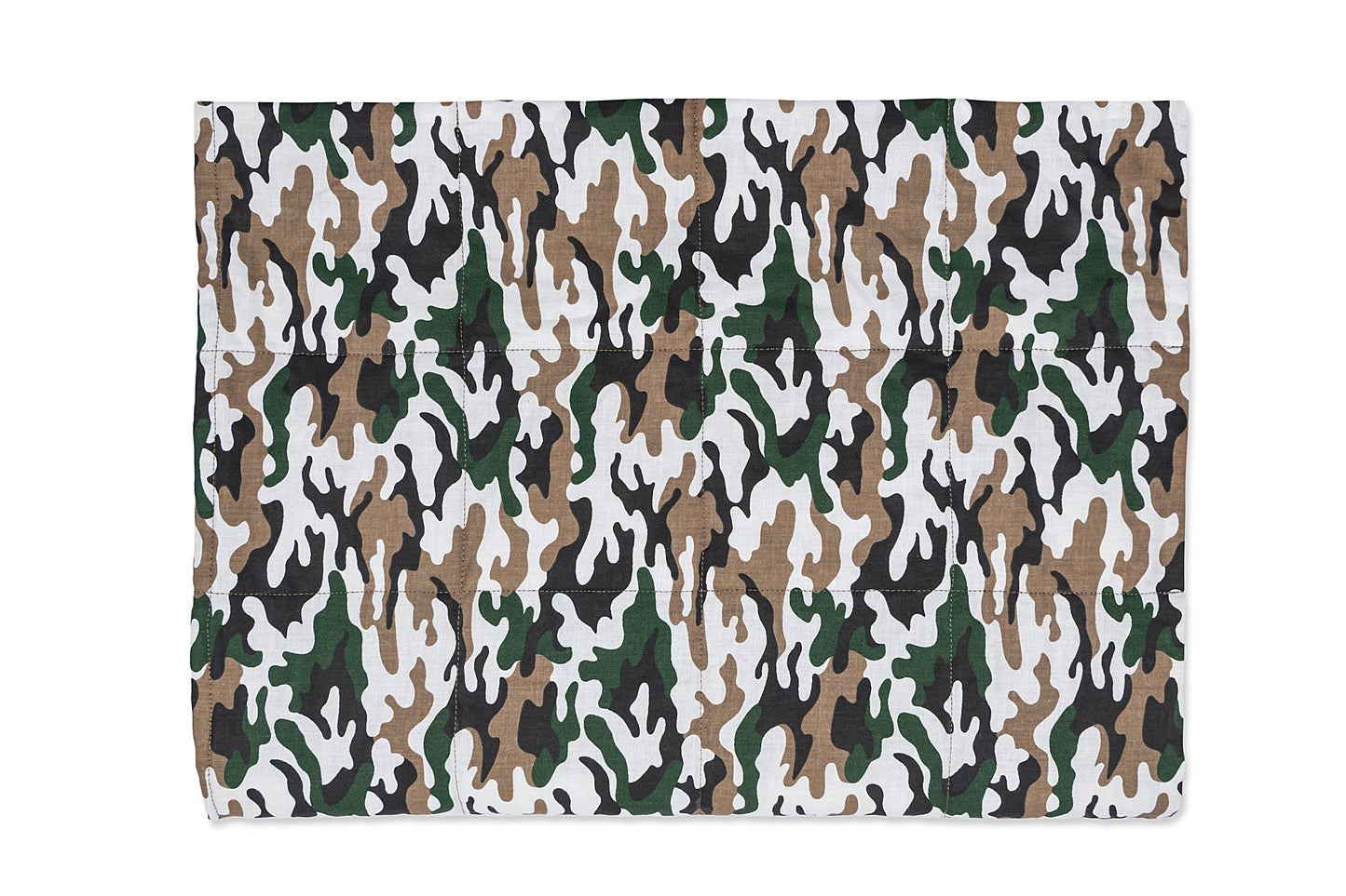 100x150cm, Moro Cotton Print & Black Plush Weighted Blanket, 4kg