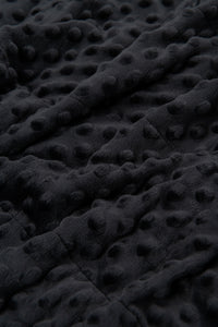 black dimple push backing of military weighted blanket