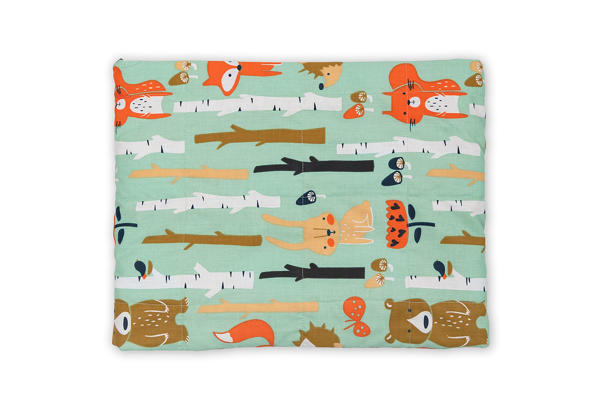 WOODLAND ANIMALS WEIGHTED BLANKET front side
