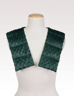 bottle green MINKY WEIGHTED COLLAR from the front