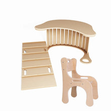 Load image into Gallery viewer, ENGEERING&#39;S SET(ROCKER+LADDER+TABLE TOP+ERGONOMIC CHAIR)- GOOD WOOD