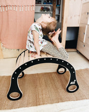 Load image into Gallery viewer, girl performing exercises on good wood rocker in black colour 