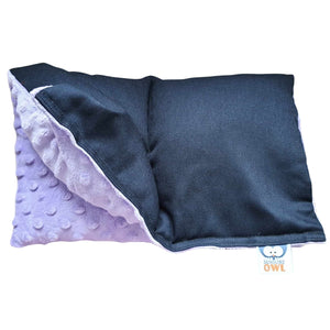 4kg Weighted Lap Pad, Navy Cotton with Lavender Minky Weighted Lap Pillow