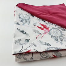 Load image into Gallery viewer, DREAMCATCHERS MINKY WEIGHTED BLANKET WITH CHERRY RED BACKING
