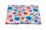 folk cotton weighted blanket made with navy blue cotton by sensory owl