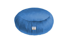 Load image into Gallery viewer, blue velvet zafu pillow | sensory owl