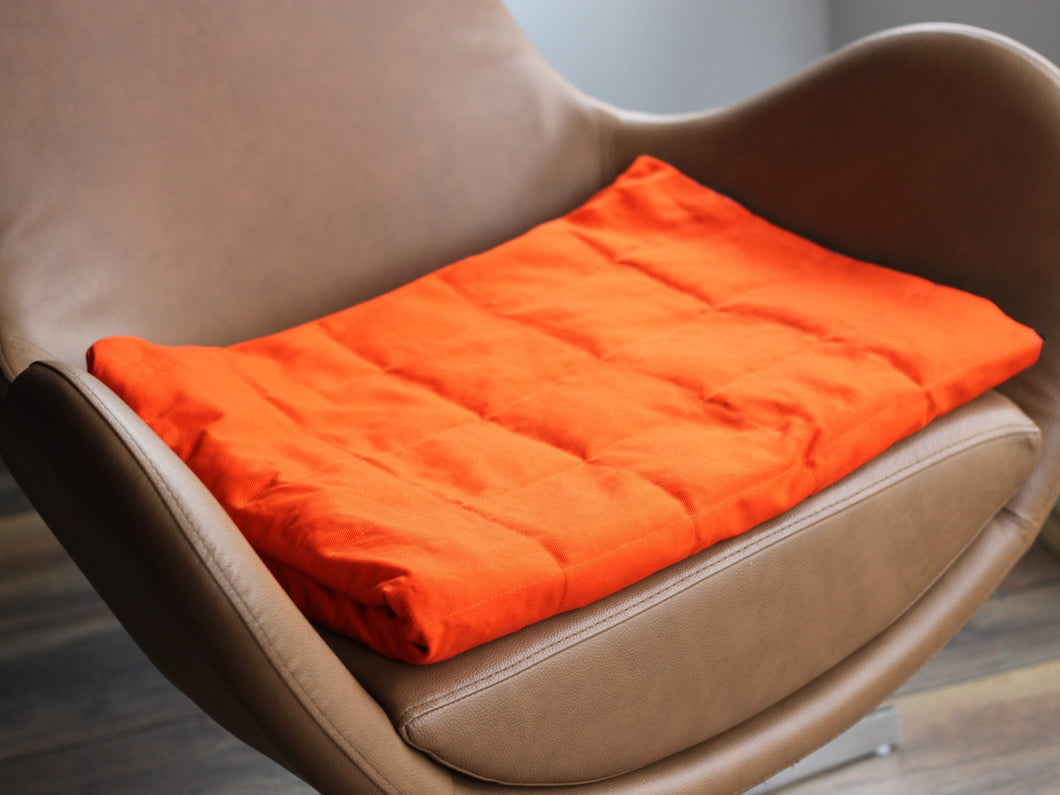Orange Cotton Weighted Blanket | Sensory Owl