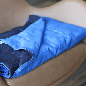 BLUE COTTON WEIGHTED BLANKET | SENSORY OWL