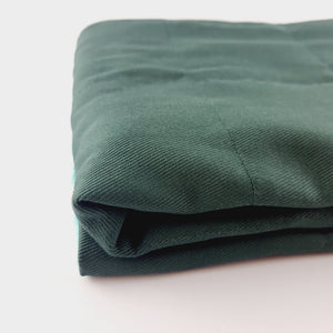 BOTTLE GREEN COTTON WEIGHTED BLANKET | SENSORY OWL