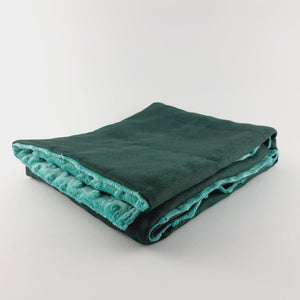 BOTTLE GREEN COTTON WEIGHTED BLANKET | SENSORY OWL