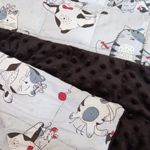 Load image into Gallery viewer, CATS IN THE GYM MINKY WEIGHTED BLANKET | SENSORY OWL