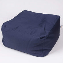 Load image into Gallery viewer, NAVY BLUE COTTON SQUARE POUFS | SENSORY OWL