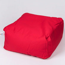 Load image into Gallery viewer, RED COTTON SQUARE POUFS | SENSORY OWL