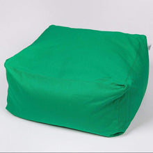 Load image into Gallery viewer, GREEN COTTON SQUARE POUFS | SENSORY OWL