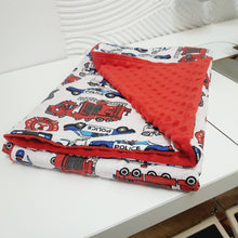 Load image into Gallery viewer, FIRE ENGINE MINKY WEIGHTED BLANKET | SENSORY BLANKET