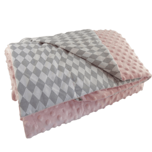 Karo & Baby Pink Minky Weighted Blanket | Sensory Owl