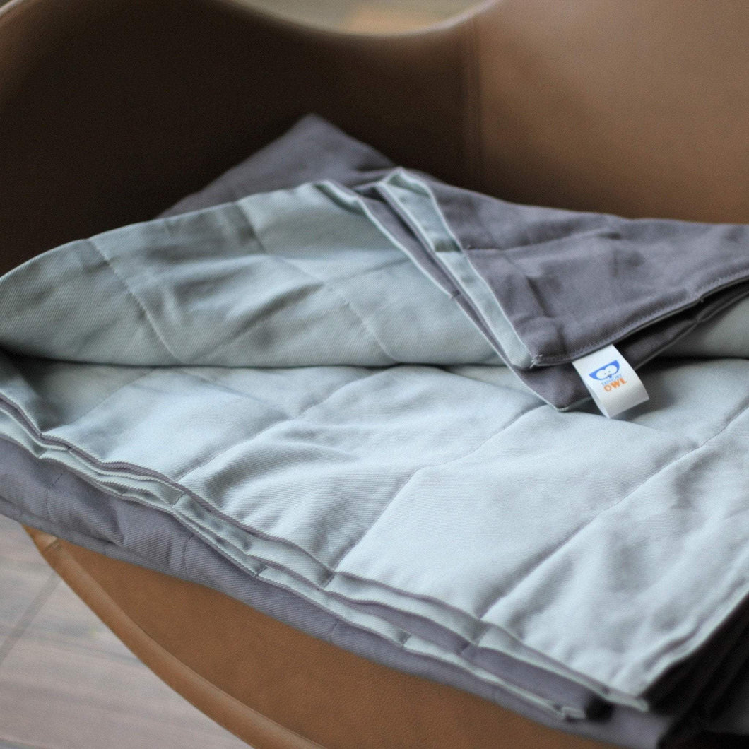 LIGHT GREY COTTON WEIGHTED BLANKET | SENSORY OWL