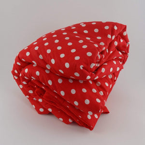 Red Polka Dot & Red Minky Weighted Blanket | 135x200cm, 7kg | Sensory Owl