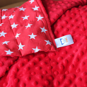 RED stars weighted blanket