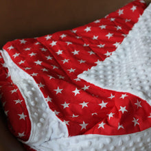 Load image into Gallery viewer, RED stars weighted blanket