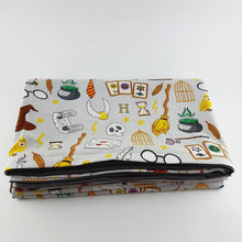 Load image into Gallery viewer, SCHOOL OF MAGIC WEIGHTED BLANKET harry potter style made by sensory owl